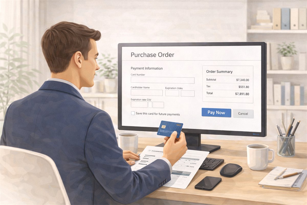 Purchase Orders workflow view for interior design studios